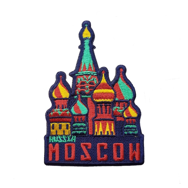 Moskau Russland Reise Aufnäher Gestickt Aufbügler Andenken