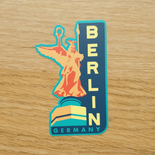 Berlin Germany Vinyl Sticker Decal Luggage Laptop Notebook Journal Gift Suitcase Waterproof Scrapbook Helmet Car