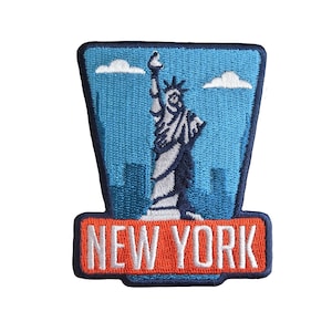 New York USA Travel Patch Scandinavia Nordic Embroidered Iron on Sew on Badge Souvenir Backpack Flag