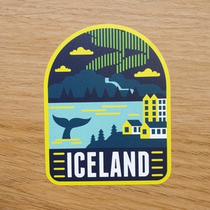 Iceland Vinyl Sticker Decal Luggage Laptop Notebook Journal Gift Suitcase Waterproof Scrapbook Helmet Car image 1