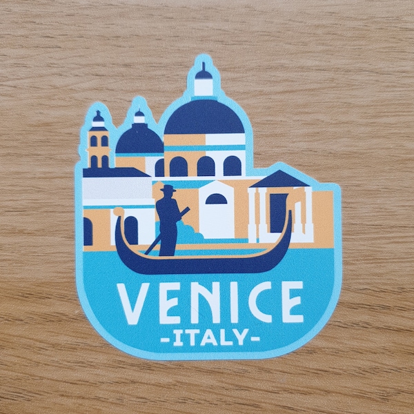 Venice Italy Vinyl Sticker Decal Luggage Laptop Notebook Journal Gift Suitcase Waterproof Scrapbook Helmet Car