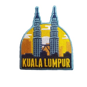 Kuala Lumpur Travel Patch Embroidered Iron on Sew on Badge Souvenir Applique