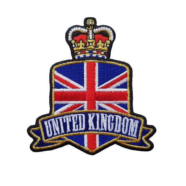 United Kingdom Travel Patch Embroidered Iron on Sew on Badge Souvenir
