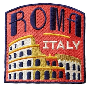 Rome Italy Travel Patch Embroidered Iron on Sew on Badge Souvenir