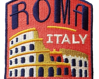 Rome Italy Travel Patch Embroidered Iron on Sew on Badge Souvenir