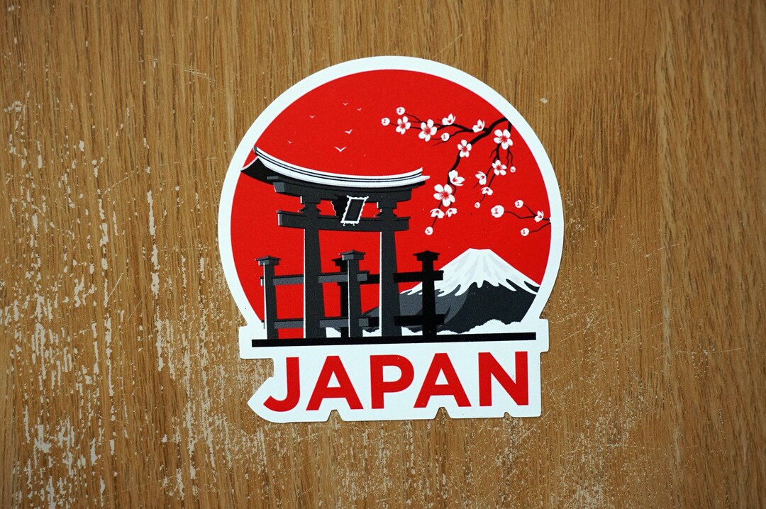 Japan Vinyl Sticker Decal Scrapbook Water Bottle Luggage Etsy