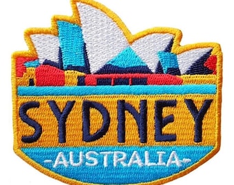 Sydney Australia 3" Patch Embroidered Iron on Sew Travel Badge Souvenir Flag City Country