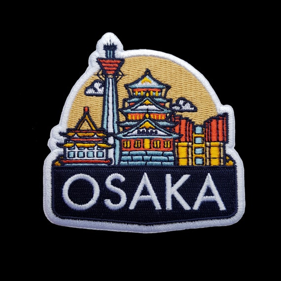 Osaka Japan Travel Patch Embroidered Iron on Sew on Badge