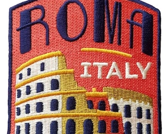 Rome Italië 2,5" patch geborduurd opstrijkbare naai reisbadge souvenir appliqué motief vlag stad land