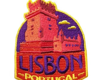 Lisbon Portugal 3" Travel Patch Embroidered Iron on Sew Badge Souvenir Flag City Country
