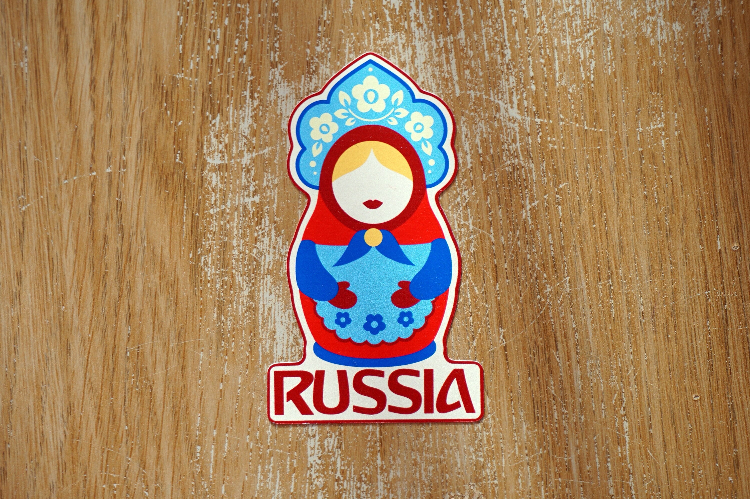 Round Russian Flag Sticker Decal - Self Adhesive Vinyl - Weatherproof -  Made in USA - russia federation circle 