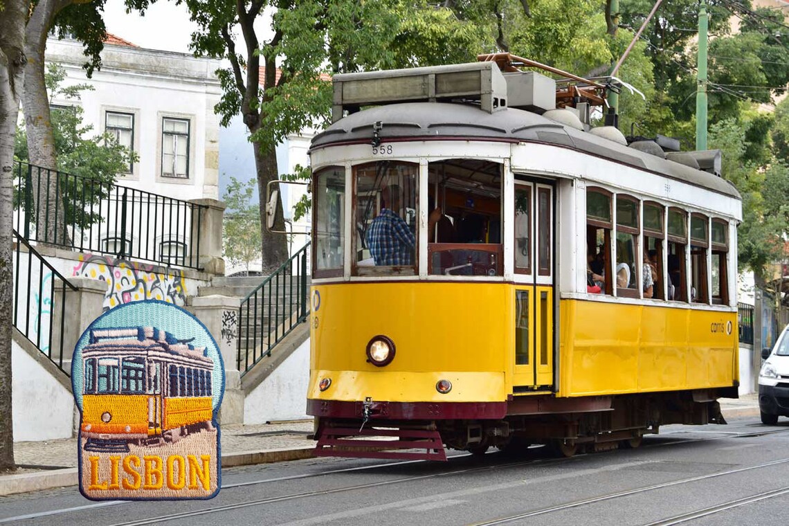 Lisbon Travel Patch Embroidered Iron on Sew on Badge Souvenir Etsy