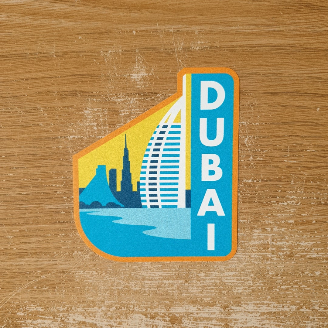 Dubai Vinyl Sticker Decal Luggage Laptop Notebook Journal Gift Suitcase