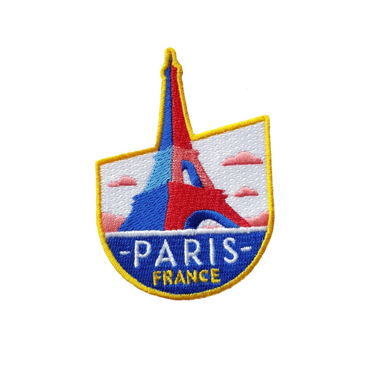 torre Eiffel Francia Paris - Toppe termoadesive Patch Toppa ricamate, misura: 6 x 10,4 cm