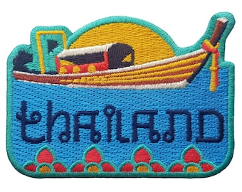 Thailand 3" Travel Patch Embroidered Iron on Sew Badge Souvenir Flag City Country