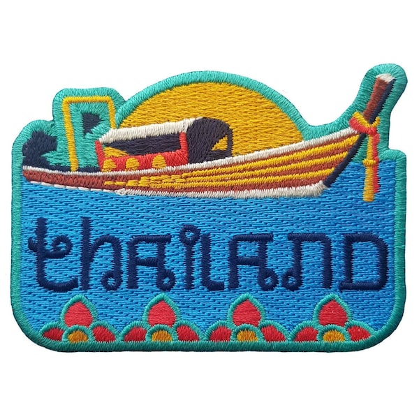 Thailand 3" Travel Patch Embroidered Iron on Sew Badge Souvenir Flag City Country