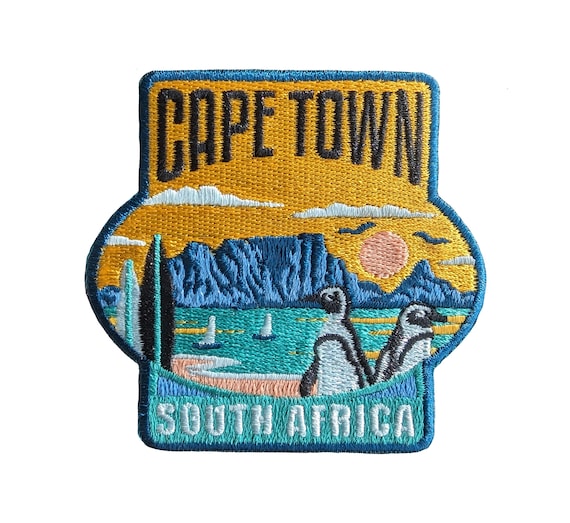 Cape Town South Africa 3" Travel Patch Embroidered Iron on Sew on Badge Souvenir Applique Motif