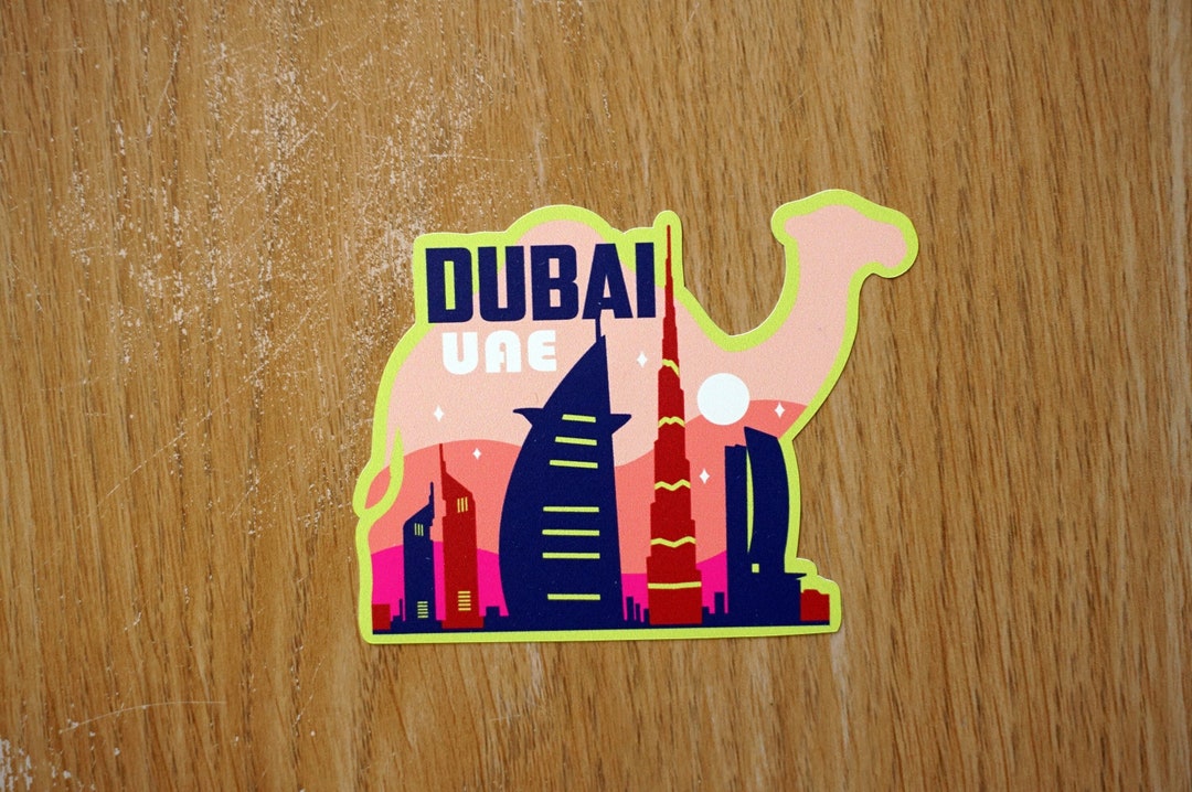 Dubai UAE Vinyl Sticker Decal, Scrapbook, Waterbottle, Luggage, Laptop