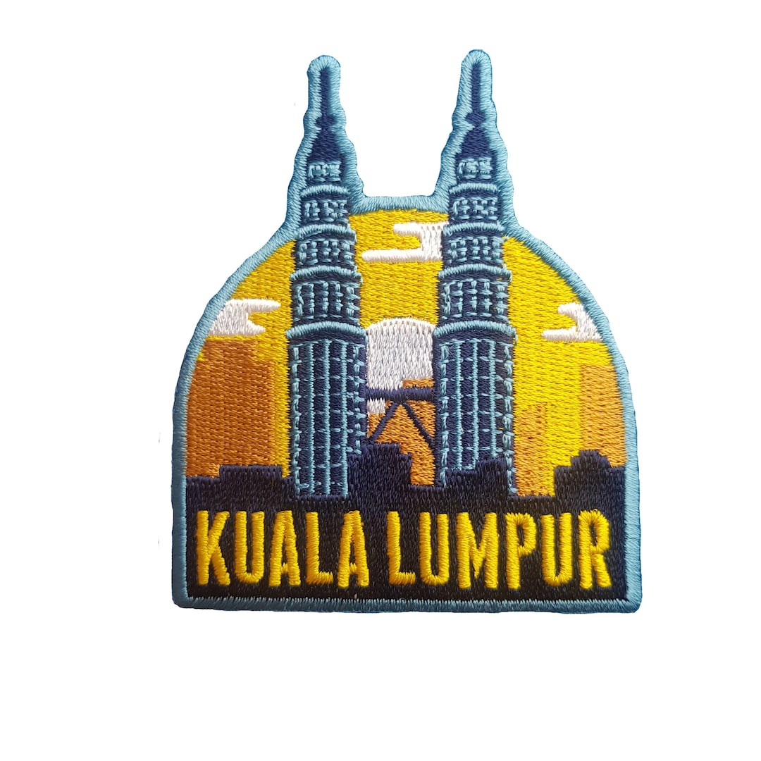 Kuala Lumpur Travel Patch Embroidered Iron on Sew on Badge Souvenir