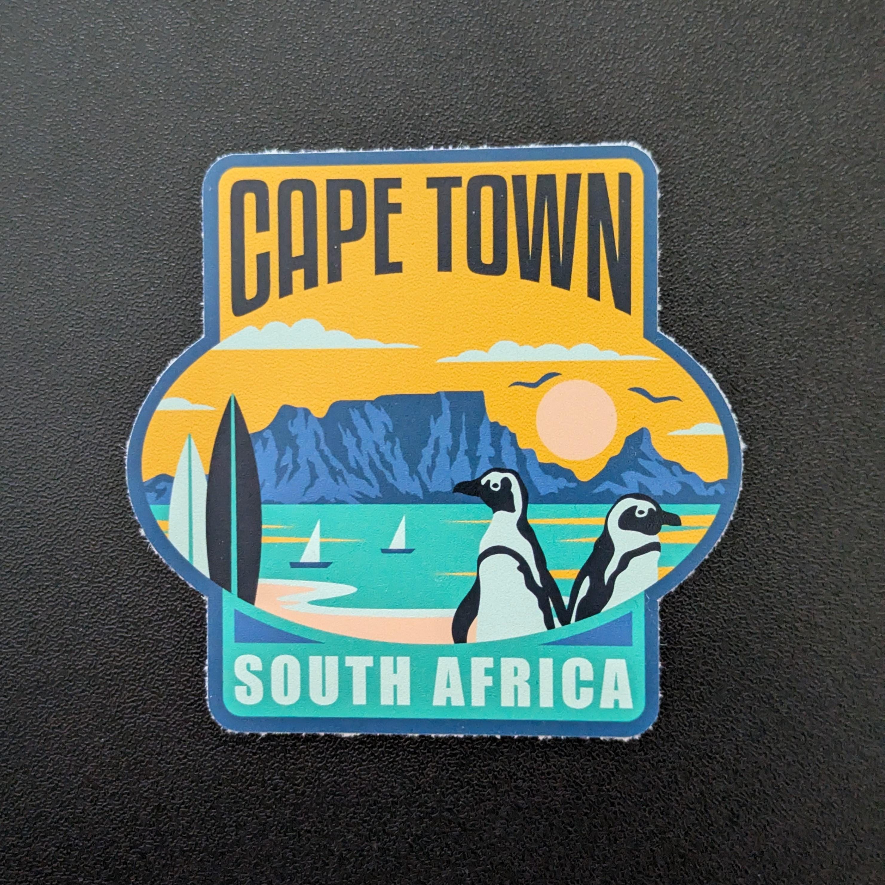 Cape Town South Africa 3" Vinyl Sticker Decal for Luggage Waterbottle Laptop Scrapbook Travel Journal Gift Flag Diary City Country Traveller