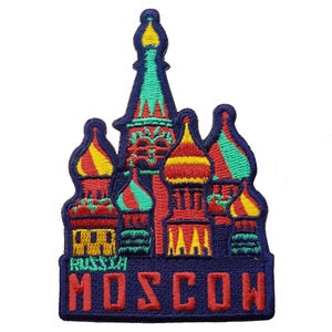 Parche de viaje de Moscú, Rusia, de 8,25 cm, bordado para planchar y coser, insignia de recuerdo
