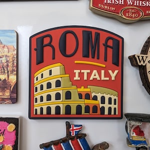 Roma Italien Kühlschrankmagnet, 3D, PVC, Regaldisplay, magnetisch, Küche, Reise, Souvenir, Geschenk, Dekoration, Zuhause, Sammlung, Handwerk