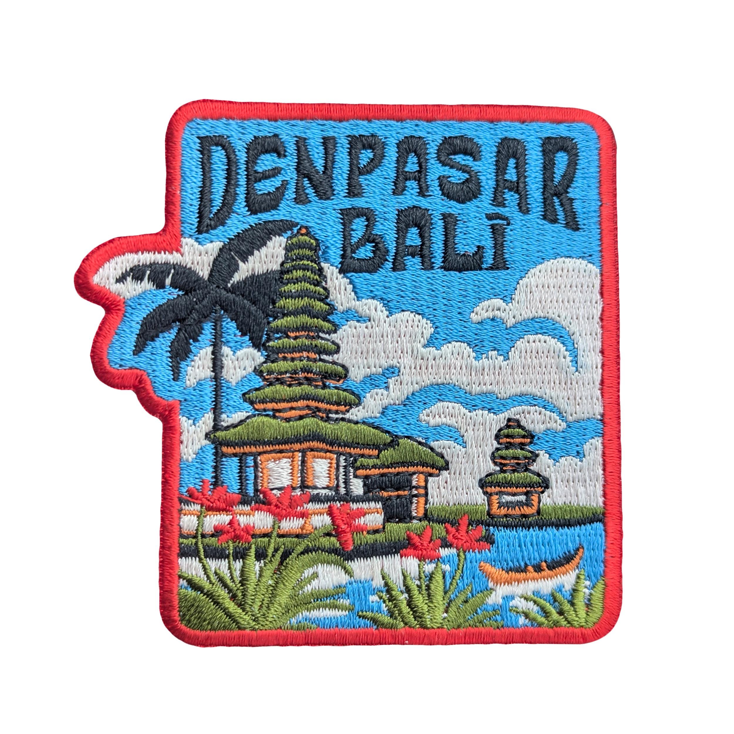 ?BALI Blue & Tan Tropical Leaf Print Backpack - Actual Souvenir from Bali ? Explore Bali main image 4