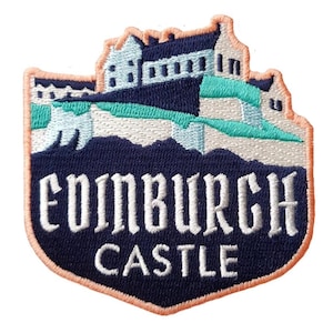 Edinburgh Skottland 7,5 cm resemärke broderat stryk-på/sy-på-märke souvenir landsapplikationsmotiv