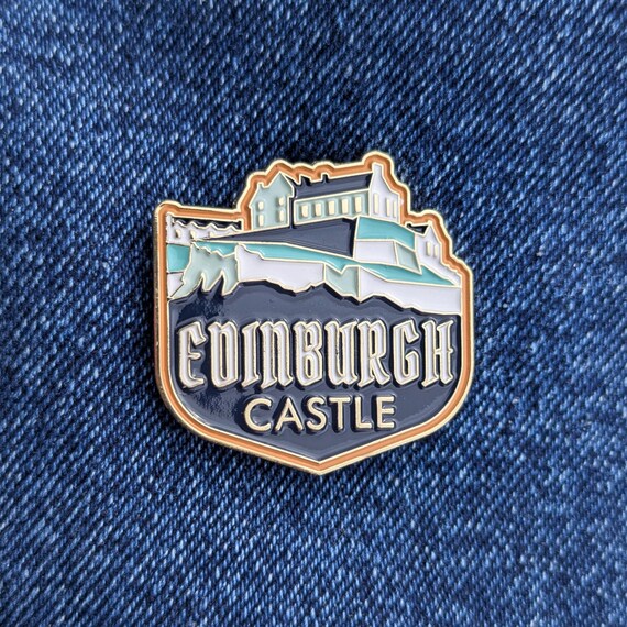 Edinburgh Scotland Enamel Pin 1.25" Inch, Travel Pins Golden Metal Badge Flair Brooch Lapel Soft Pushpin Gift City Country Flag Traveller
