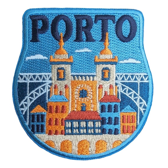 Porto Portugal 3" Travel Patch Embroidered Iron on Sew on Badge Souvenir Applique Motif