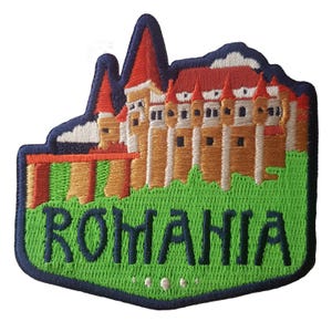 Écusson de voyage Roumanie 3" brodé fer à coudre insigne souvenir drapeau ville pays