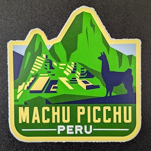 Pegatina de vinilo de 3" de Machu Picchu, Perú, para álbumes de recortes, equipaje, botella de agua, portátil, viajes, bandera, ciudad, país.