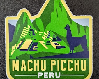 Machu Picchu Peru 3" Vinyl Sticker, Scrapbook Decal Luggage Waterbottle Laptop Travel Flag City Country
