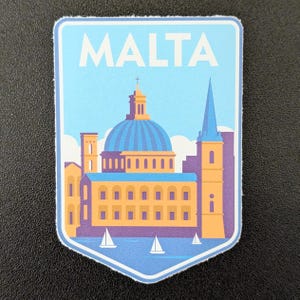 Malta 3" vinyl sticker sticker, plakboek bidon water bagage laptop notebook dagboek cadeau waterdicht dagboek vlag vakantie