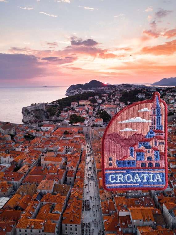 Toppa Croazia Ricamata 8x5 Cm | Patch Termoadesiva E Da Cucire Per Abbigliamento E Zaini