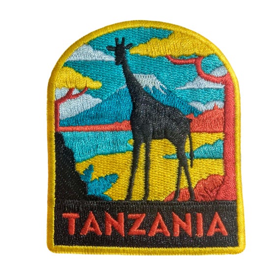 Tanzania 3" Travel Patch Embroidered Iron on Sew  Badge Souvenir Flag City Country