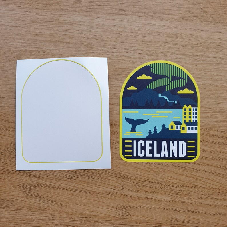 Iceland Vinyl Sticker Decal Luggage Laptop Notebook Journal Gift Suitcase Waterproof Scrapbook Helmet Car image 3
