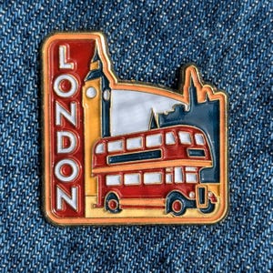 London England 1.25"Emaille Pin Anstecknadel Goldene Stadt Flagge Pinback