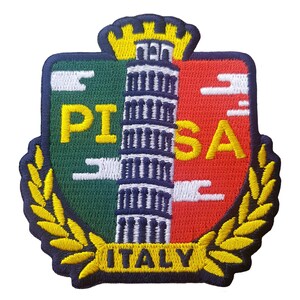 Pisa Italy 3" Travel Patch Embroidered Iron on Sew Badge Souvenir Flag City Country