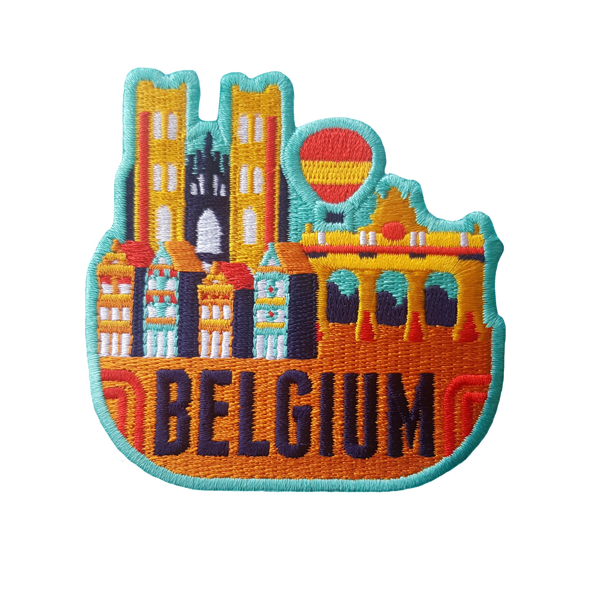thumbnail image 2 of Belgium Flag Patch Badge – Iron On – New Embroidered 2 of 5