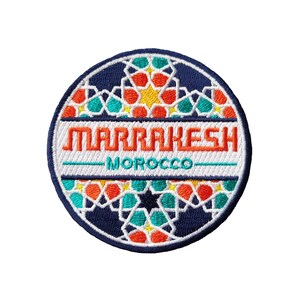 Patch Brodé Drapeau Marocain Thermocollant - Écusson 8.5x5.5cm En Polyester, Pour Vêtements, Sacs