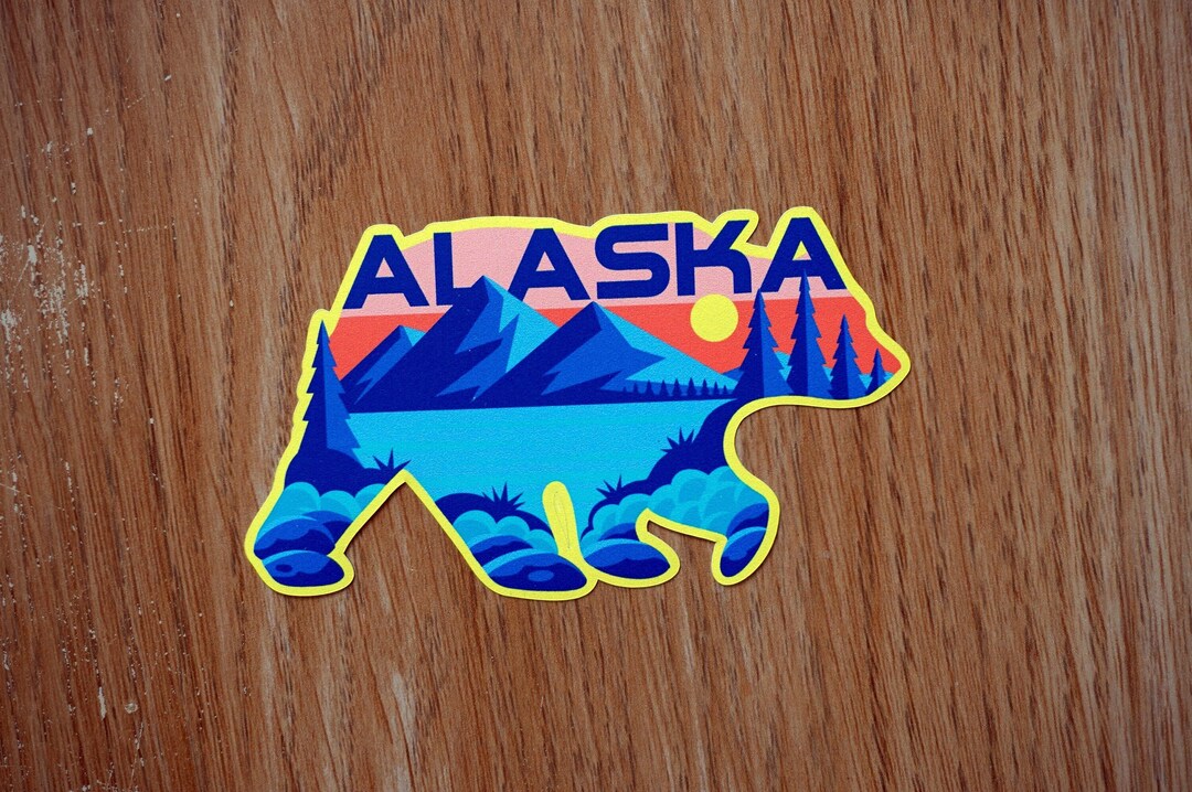 Alaska USA Vinyl Sticker, Decal, Luggage, Laptop, Notebook, Journal ...