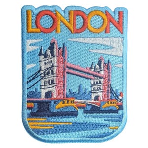 London England 3" Travel Patch Embroidered Iron on Sew on Badge Souvenir Applique Motif Flag City Country UK