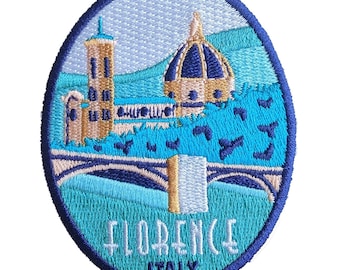 Florence Italy 3" Travel Patch Embroidered Iron on Sew Badge Souvenir Flag City Country