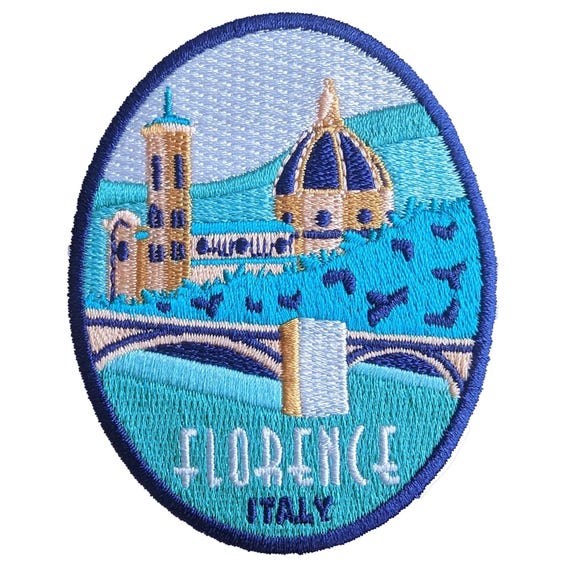 Florence Italy 3" Travel Patch Embroidered Iron on Sew Badge Souvenir Flag City Country