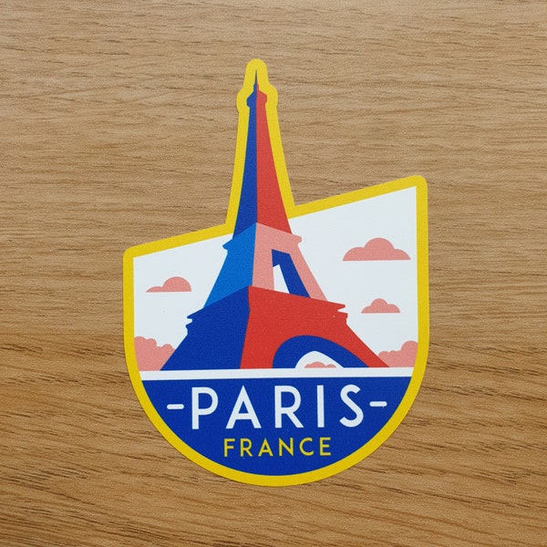 Paris France vinyle autocollant sticker bagages ordinateur portable cahier Journal cadeau valise étanche Scrapbooking casque voiture