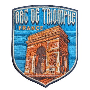 France 3&quot; Travel Patch Embroidered Iron on Sew on Badge Souvenir Applique Motif Flag City Country