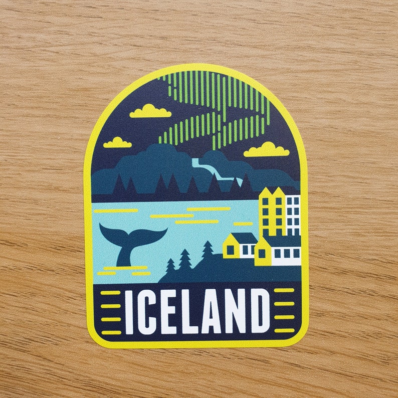 Iceland Vinyl Sticker Decal Luggage Laptop Notebook Journal Gift Suitcase Waterproof Scrapbook Helmet Car image 1