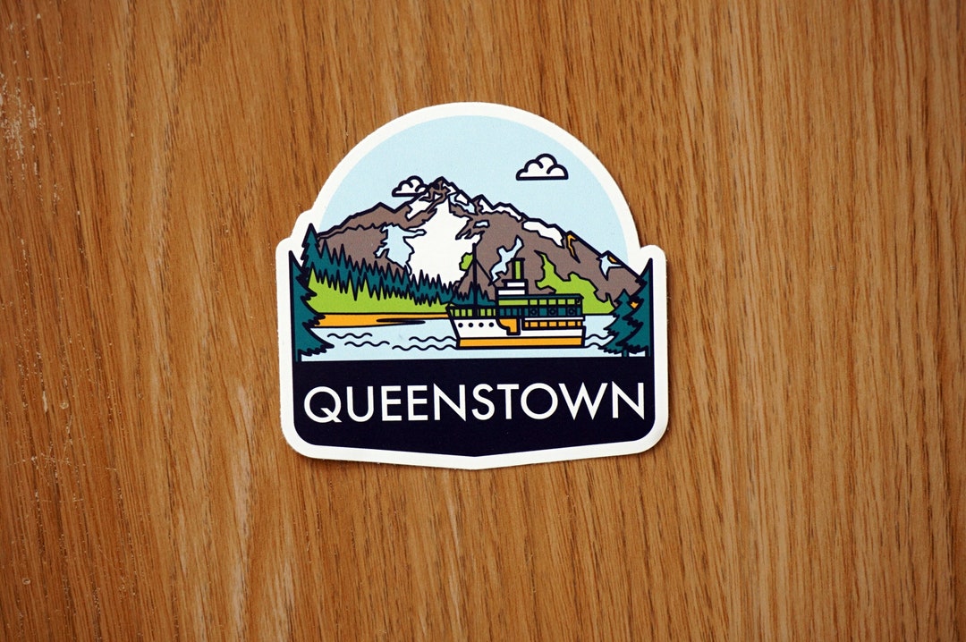 Queenstown Vinyl Sticker, Decal, Luggage, Laptop, Notebook, Journal