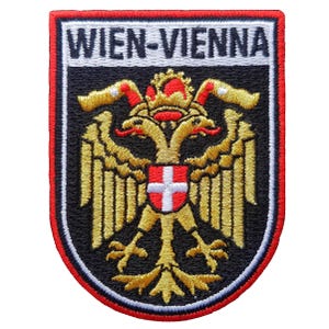 Parche de viaje de Viena, Austria, de 7,6 cm, bordado para planchar o coser, insignia de recuerdo, bandera, ciudad y país